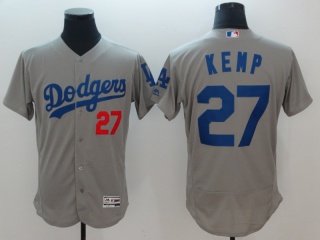 Los Angeles Dodgers #27 Matt Kemp Flexbase Jersey Grey