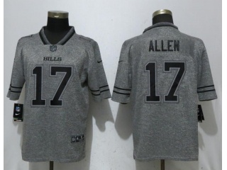 Buffalo Bills 17 Josh Allen Limited Football Jersey Gridiron Gray