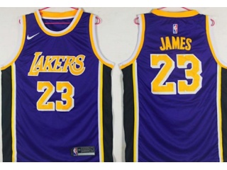 Nike Los Angeles Lakers #23 LeBron James New Style Basketball Jersey Purple