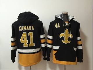 New Orleans Saints 41 Alvin Kamara Football Hoodie Black