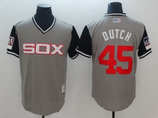 Chicago White Sox #45 Michael Jordan Dutch 2018 Player Weekends Jersey Grey