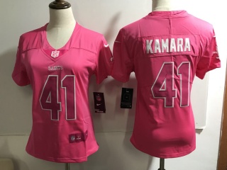 Womens New Orleans Saints 41 Alvin Kamara Jersey Pink Vapor Limited