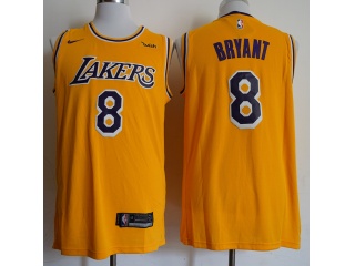 Nike Los Angeles Lakers #8 Kobe Bryant New Style Jersey Yellow