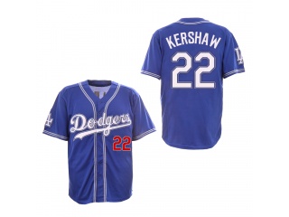 Los Angeles Dodgers 22 Clayton Kershaw Baseball Jersey Blue 1999-2000