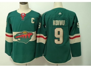 Adidas Minnesota Wild #9 Mikko Koivu Women Jersey Green