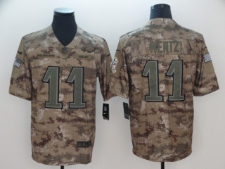 Philadelphia Eagles 11 Carson Wentz Nike Camo Salute to Service Limited Jersey