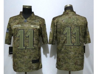 Philadelphia Eagles 11 Carson Wentz Nike Salute to Service Limited Jersey Camo