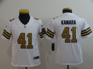 Woman New Orleans Saints #41 Alvin Kamara Color Rush Limited Football Jersey White
