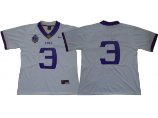 LSU Tigers #3 Odell Beckham Jr Limited Football Jersey White