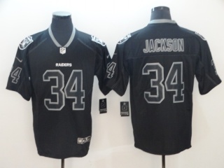 Oakland Raiders #34 Bo Jackson Lights Out Vapor Untouchable Limited Jersey Black