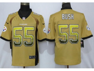 Pittsburgh Steelers #55 Devin Bush Drift Fashion Vapor Untouchable Limited Jersey Yellow