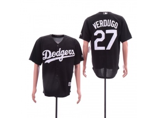 Los Angeles Dodgers 27 Alex Verdugo Cool Base Jersey Black