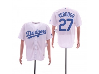 Los Angeles Dodgers 27 Alex Verdugo Cool Base Jersey White