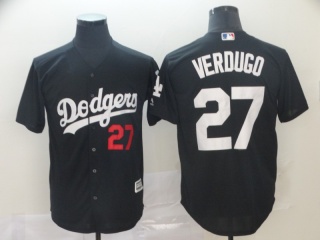 Los Angeles Dodgers 27 Alex Verdugo Baseball Jersey Black