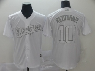 Los Angeles Dodgers 10 Justin Turner RedTurn2 2019 Weekend Day Jersey White