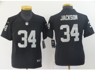 Youth Oakland Raiders #34 Bo Jackson Vapor Untouchable Limited Jersey Black