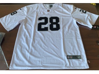 Oakland Raiders #28 Josh Jacobs Men's Vapor Untouchable Limited Jersey White