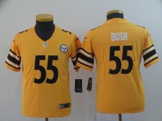 Youth Pittsburgh Steelers 55 Devin Bush Inverted Legende Limited Jersey Yellow