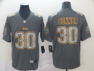 Pittsburgh Steelers 30 James Conner Fashion Static Limited Jersey Gray