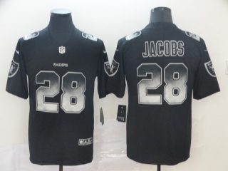 Oakland Raiders 28 Josh Jacobs Arch Smoke Vapor Limited Jersey Black