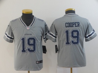 Youth Dallas Cowboys 19 Amari Cooper Inverted Legende Limited Jersey Gray