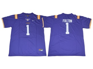 LSU Tigers 1 Kristian Fulton Limited Jersey Purple