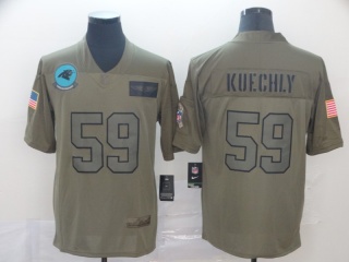 Carolina Panthers 59 Luke Kuechly 2019 Salute to Service Limited Jersey Olive