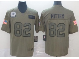 Dallas Cowboys #82 Jason Witten 2019 Salute to Service Limited Jersey Olive 