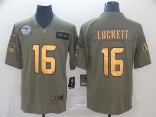 Seattle Seahawks 16 Tyler Lockett 2019 Salute to Service Limited Jersey Olive Golden