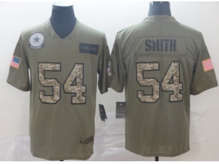 Dallas Cowboys #54 Jaylon Smith 2019 Salute to Service Limited Jersey Olive Camo