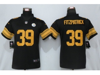 Womens Pittsburgh Steelers 39 Minkah Fitzpatrick Color Rush Limited Jersey Black