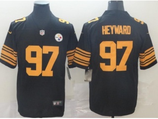 Pittsburgh Steelers #97 Cameron Heyward Color Rush Limited Football Jersey Black 