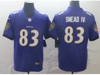 Baltimore Ravens #83 Willie Snead IV Vapor Limited Jersey Purple 