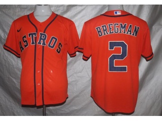 Nike Houston Astros #2 Alex Bregman Cool Base Jersey Orange 