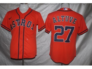 Nike Houston Astros #27 Jose Altuve Cool Base Jersey Orange 