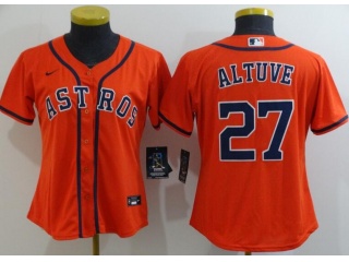 Woman Nike Houston Astros #27 Jose Altuve Jersey Orange 