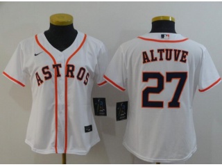 Woman Nike Houston Astros #27 Jose Altuve Jersey White