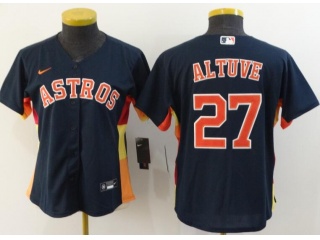 Woman Nike Houston Astros #27 Jose Altuve Jersey Blue