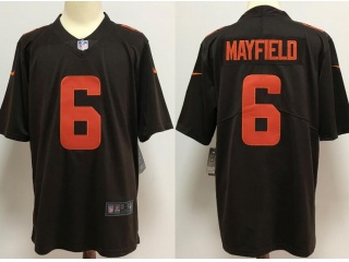 Cleveland Browns #6 Baker Mayfield Color Rush New Style Jersey Brown 