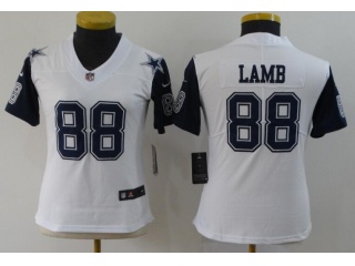 Woman Dallas Cowboys #88 CeeDee Lamb Color Rush Limited Jerseys White 