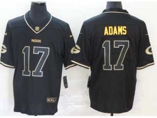 Green Bay Packers #17 Davante Adams Limited Jersey Black Golden 