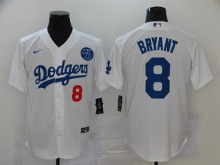 Nike Los Angeles Dodgers #8 Kobe Bryant Jersey White