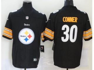 Pittsburgh Steelers #30 James Conner Logo Limited Jersey Black 