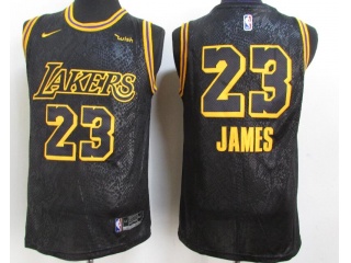 Los Angeles Lakers #23 LeBron James City 2020 Jersey Black