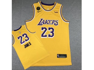 Los Angeles Lakers #23 LeBron James 2020 Jersey Yellow