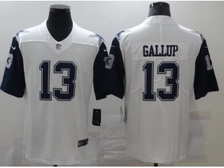 Dallas Cowboys #13 Michael Gallup Thanksgiving Mens Vapor Untouchable Limited Jersey White