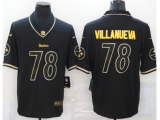 Pittsburgh Steelers #78 Alejandro Villanueva Untouchable Limited Jersey Black Gold 