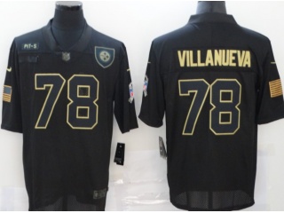 Pittsburgh Steelers #78 Alejandro Villanueva Salute to Service Limited Jersey Black