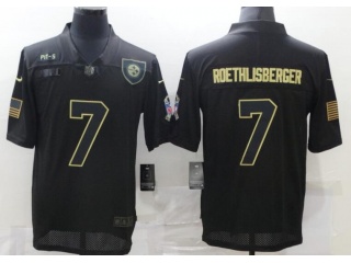 Pittsburgh Steelers #7 Ben Roethlisberger Salute to Service Limited Jersey Black