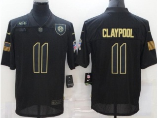 Pittsburgh Steelers #11 Chase Claypool Salute to Service Limited Jersey Black